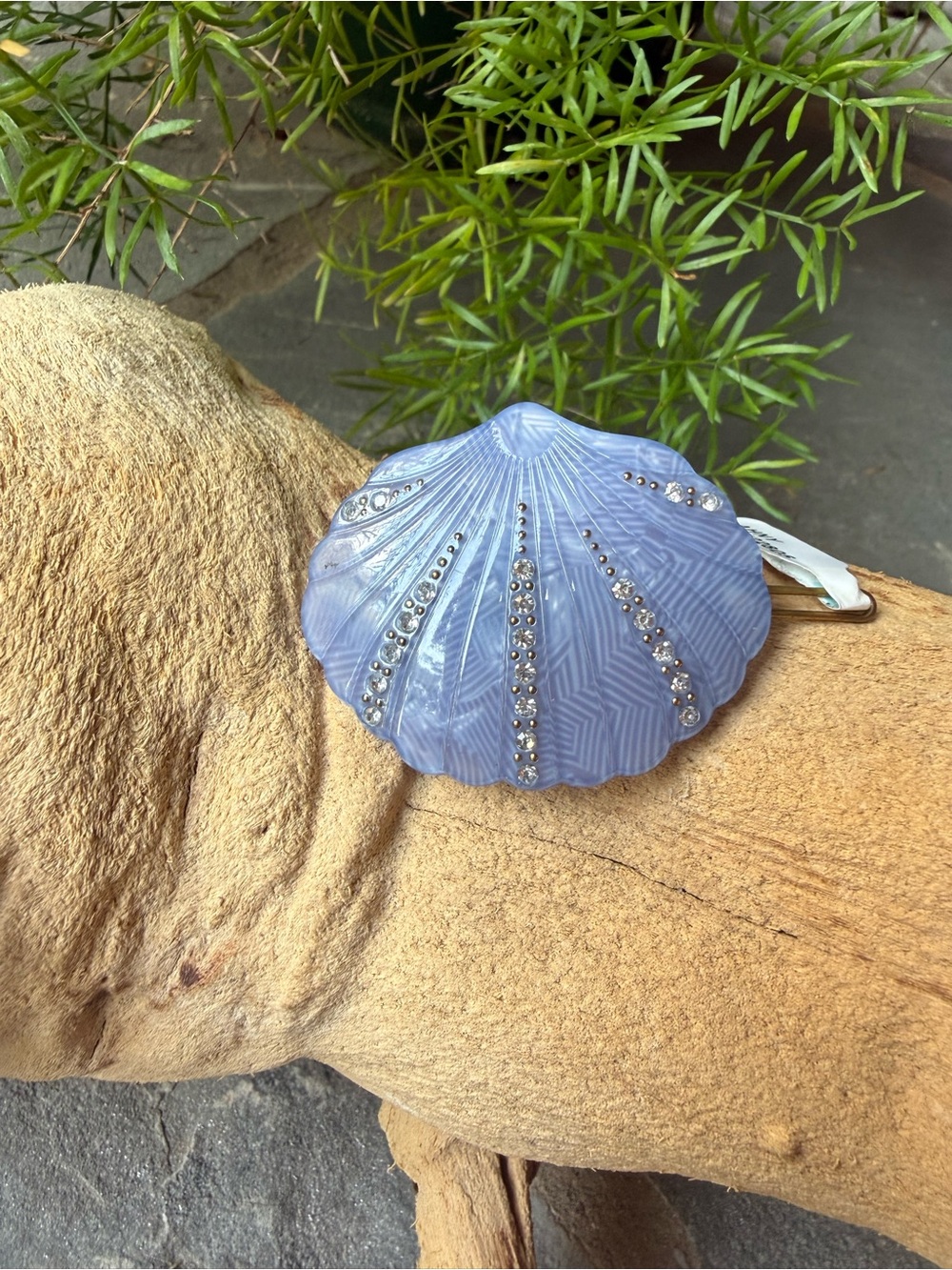 New🌟Anthropologie-Pico-Pearl Embellished  Blue Shell Hair Clip